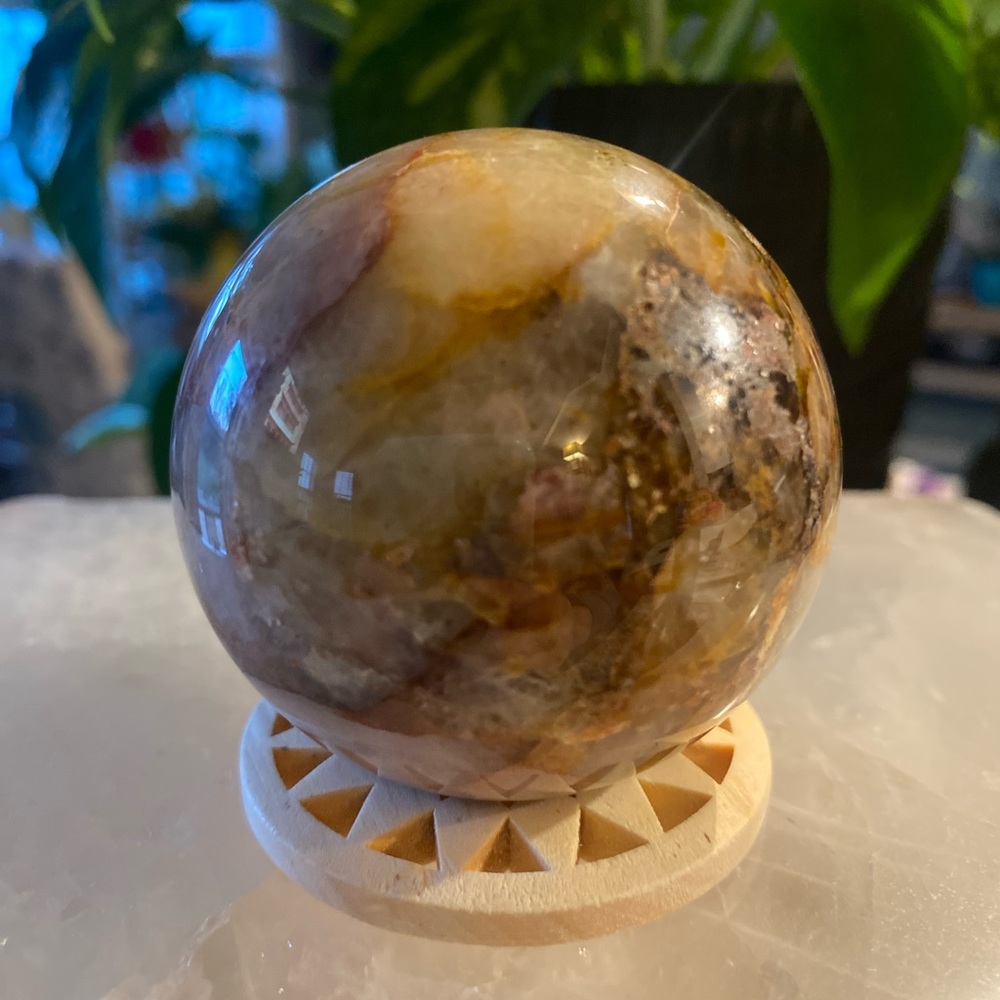 Red Fire Quartz Mixed with Golden Healer